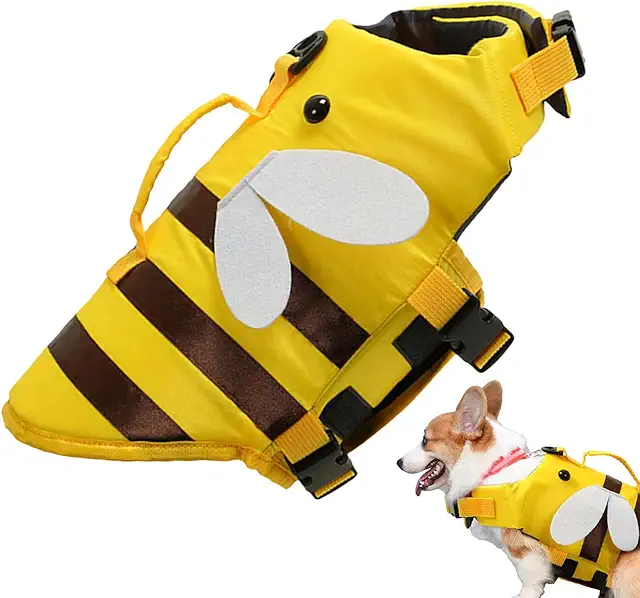 Gilet de Sauvetage Chien Imperméable avec Poignée - Flottant Piscine Plage