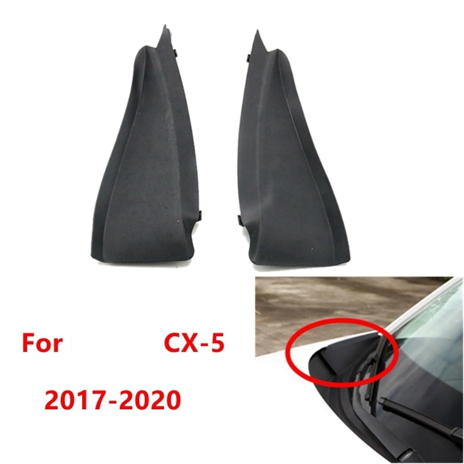 For Mazda, for CX-5 CX5 2012-2014 2017-2020, tapa de guardabarros de cubierta de moldura de panel de rejilla de limpiaparabrisas delantero de coche Cubierta de la escobilla del limpiaparabrisa