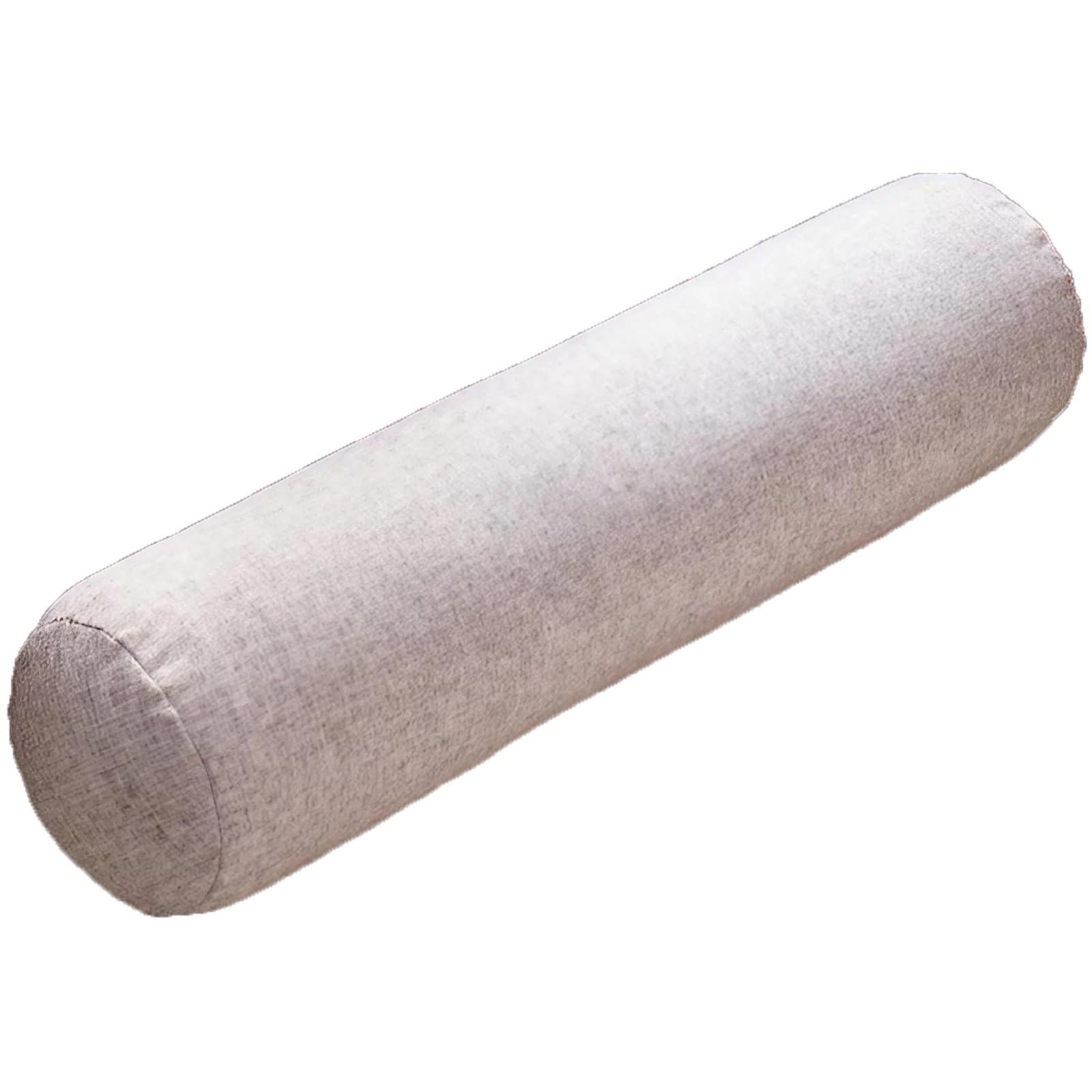 Langes zylinderförmiges Nackenrolle für Bett und Sofa, stützende Wirbelsäulenausrichtung, Leinen, Yoga-Kissen, Hellgrau, 20 x 80 cm, perfekt für Komfort und Stil