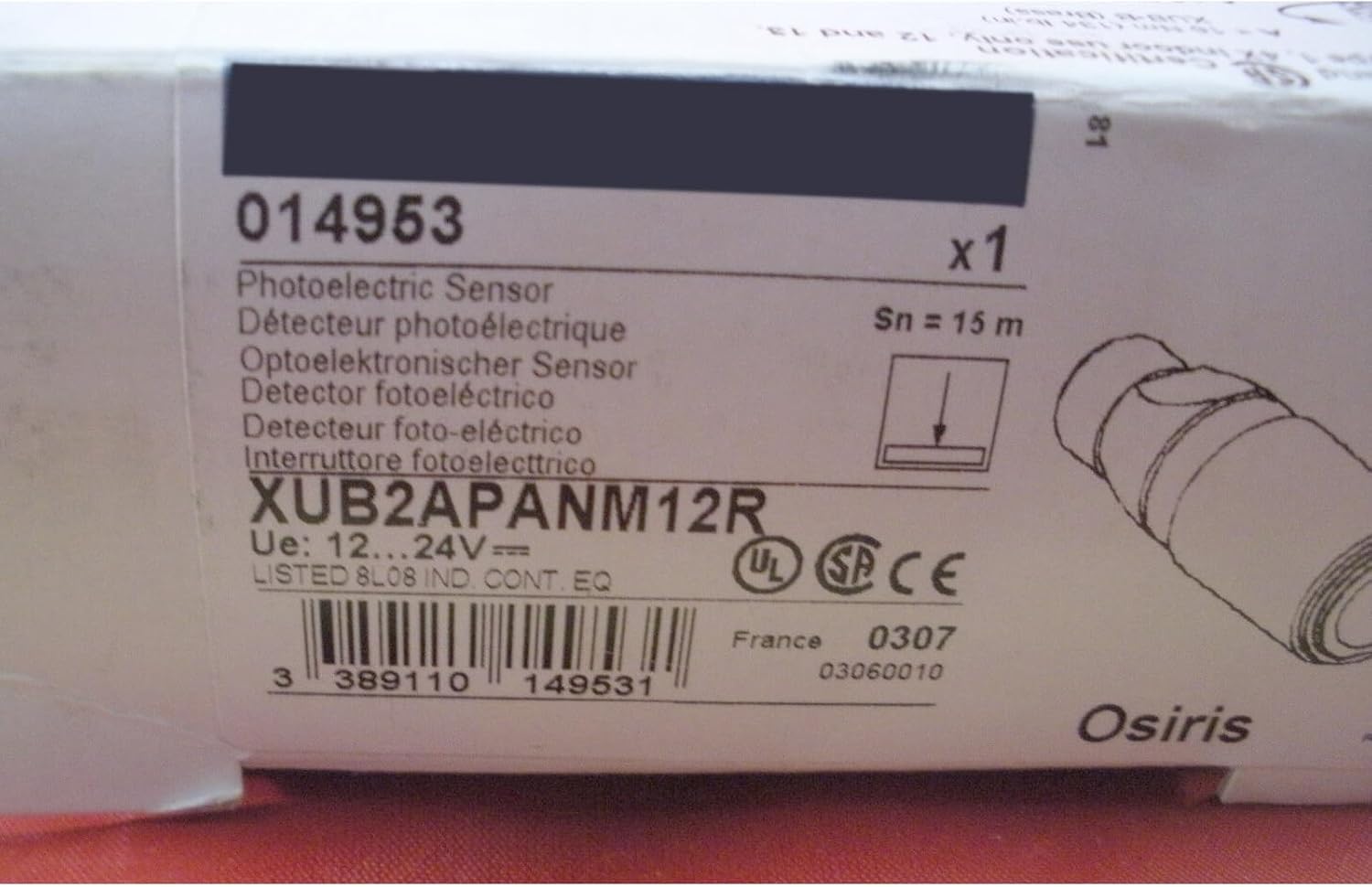 Détecteur Photoélectrique XUB2APANM12R Neuf Scellé Pièce Garantie 1 An