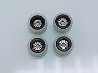 Vista 8 de Ruedas de diapasón incrustadas a mano, capa de aleación – Ruedas de patineta de dedo caliente – Ruedas de rodamientos ultra giratorios – 0.307 in x