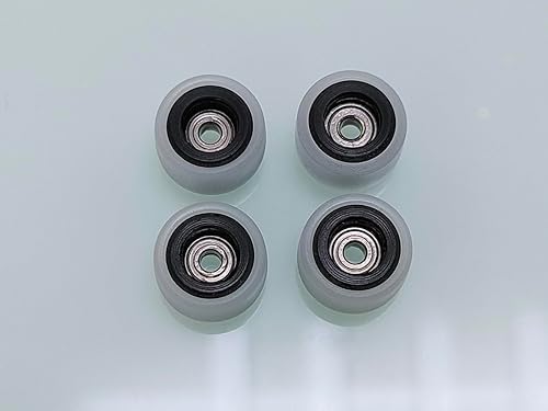 Miniatura 8 de Ruedas de diapasón incrustadas a mano, capa de aleación – Ruedas de patineta de dedo caliente – Ruedas de rodamientos ultra giratorios – 0.307 in x