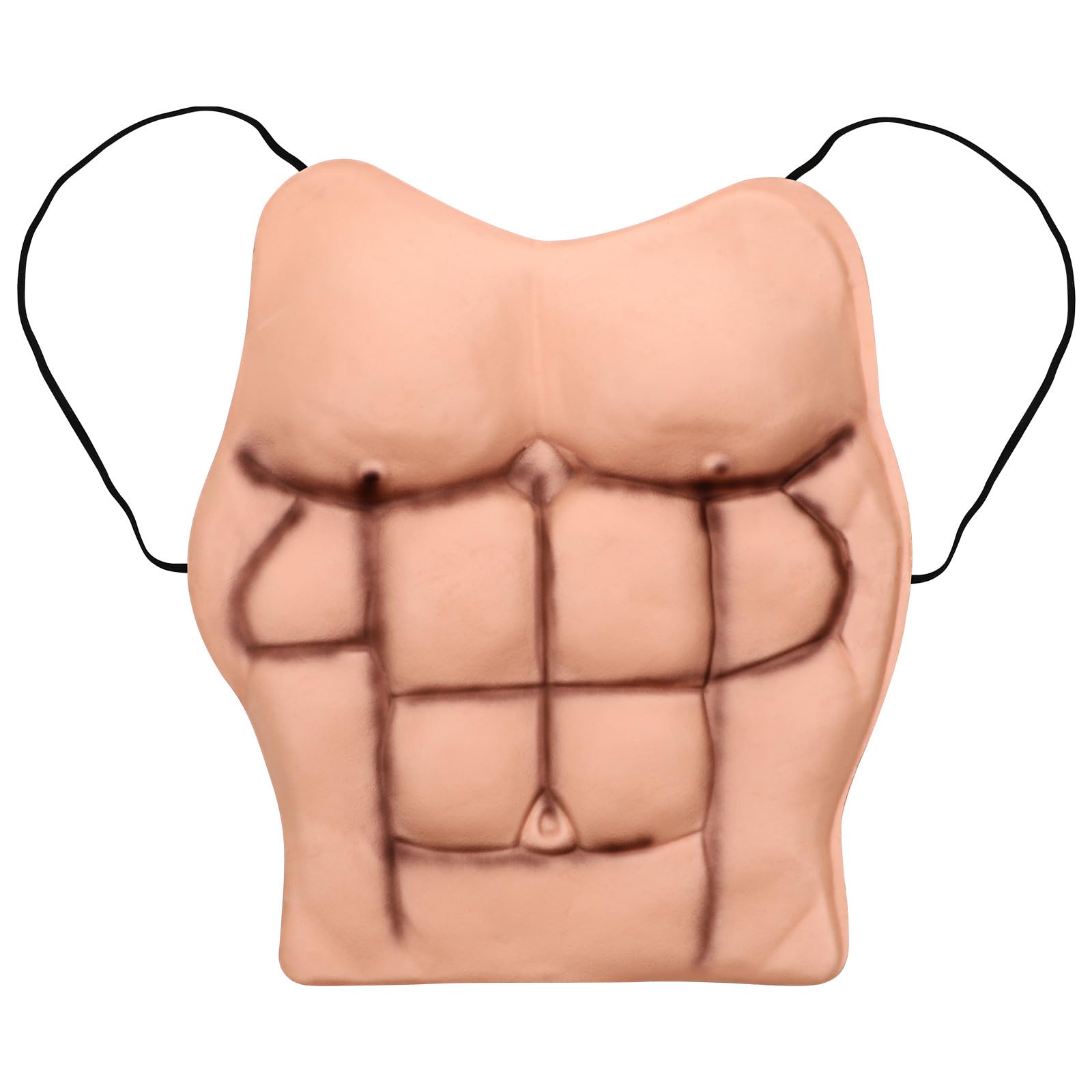 Sosoport Silicone Muscle Suit Fake Abs Funny Fake Chest Artificial Fake Muscle Cosplay Prop for Halloween Masquerade Costume Cosplay Decoration