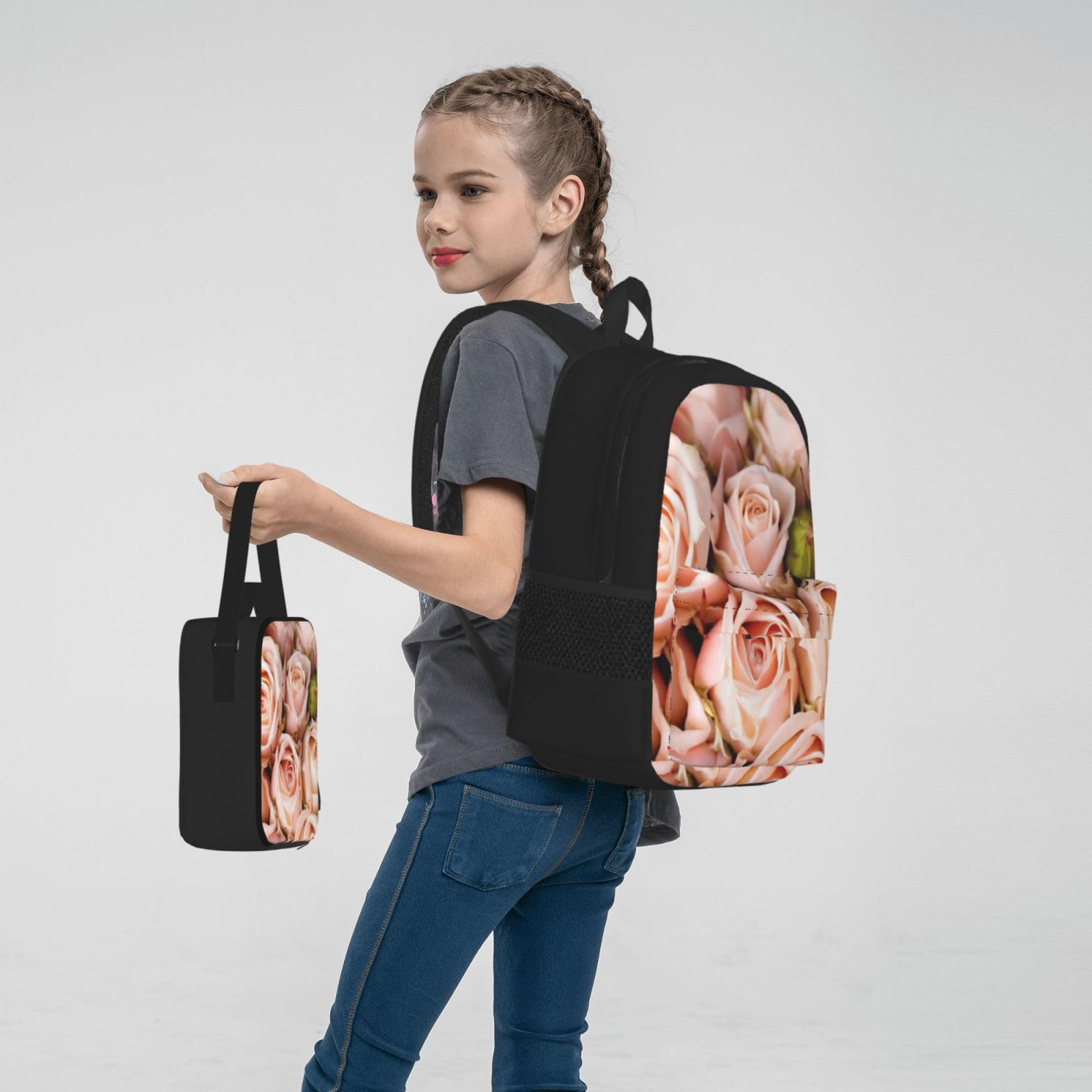 Zaino, borsa portapranzo, astuccio, set da 3 pezzi, per lavoro e