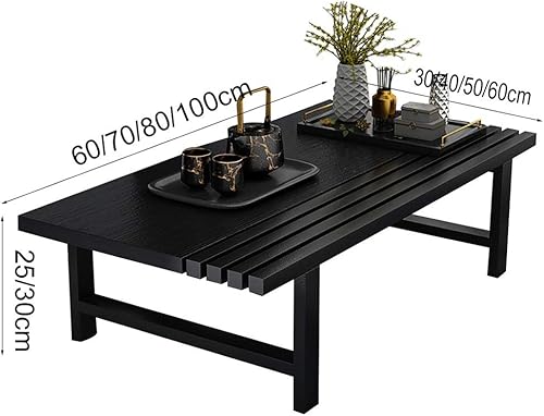 Miniatura 3 de Mesa de centro, mesa de estar de estilo japonés, mesa de protección ambiental E1 para el hogar + marco de acero al carbono mesa baja (color  A,