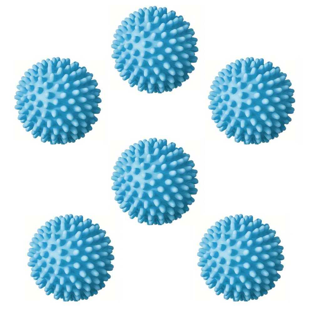 Bolas reutilizables para secadora de ropa, suavizante de tela antiestático de plástico azul cielo, reduce las arrugas, suministros de limpieza sostenibles, ayuda esencial de lavado y secado para