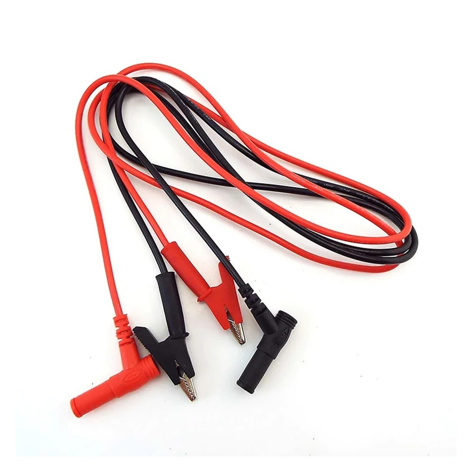 Cable de prueba de clip de banana a cocodrilo de 20 A, cable de doble muestra para multímetro