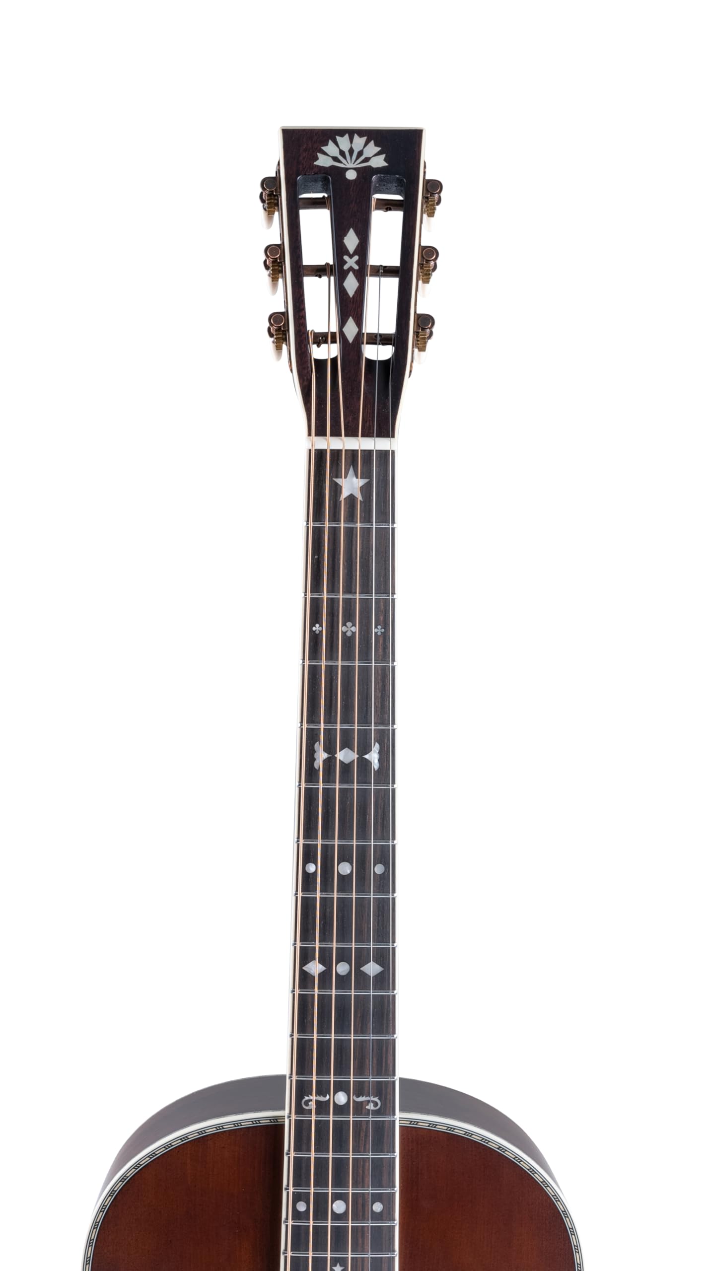 Washburn R310K Victorian Parlor Akustikgitarre mit Gigbag, Antikbraun