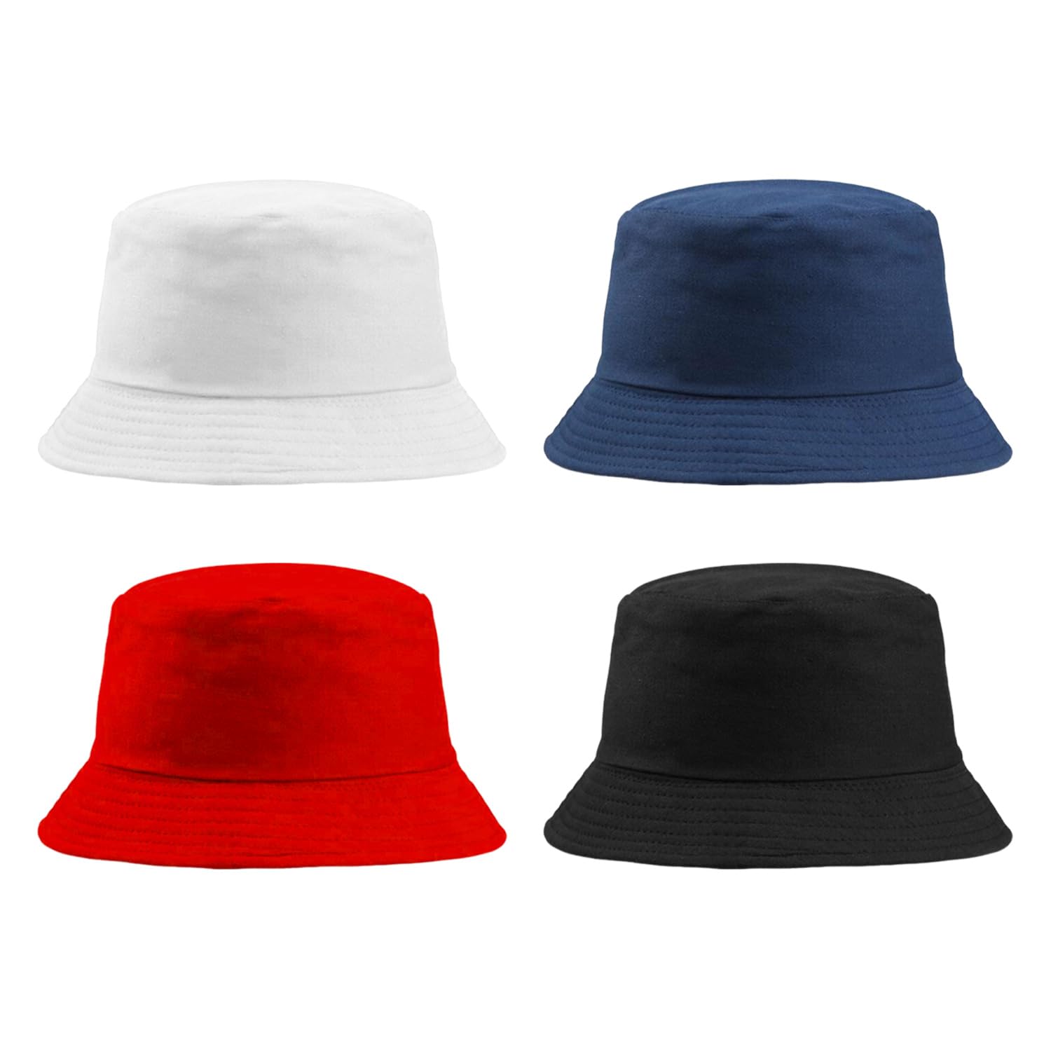 4 Pieces Of Dome Fisherman Hats, Summer Sunscreen Sun Hats, Outdoor Travel Hats, Neutral Casual Hats, Suitable For Hiking, Hanging, Camping.