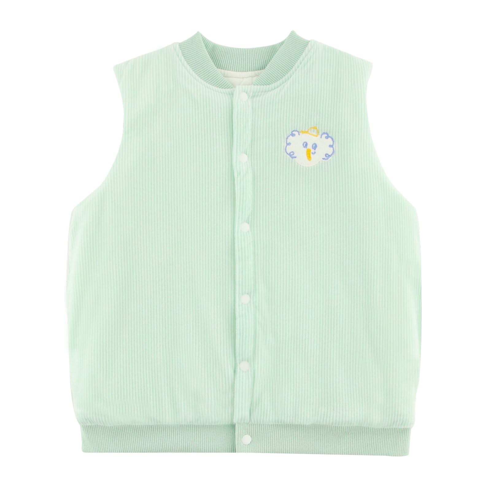 POBIDOBY High Thick Baby Vest for Girls&amp;Boys, Button Down Purcotton Toddler Cardigan Girl&amp;Boys for Spring&amp;Fall&amp;Winter