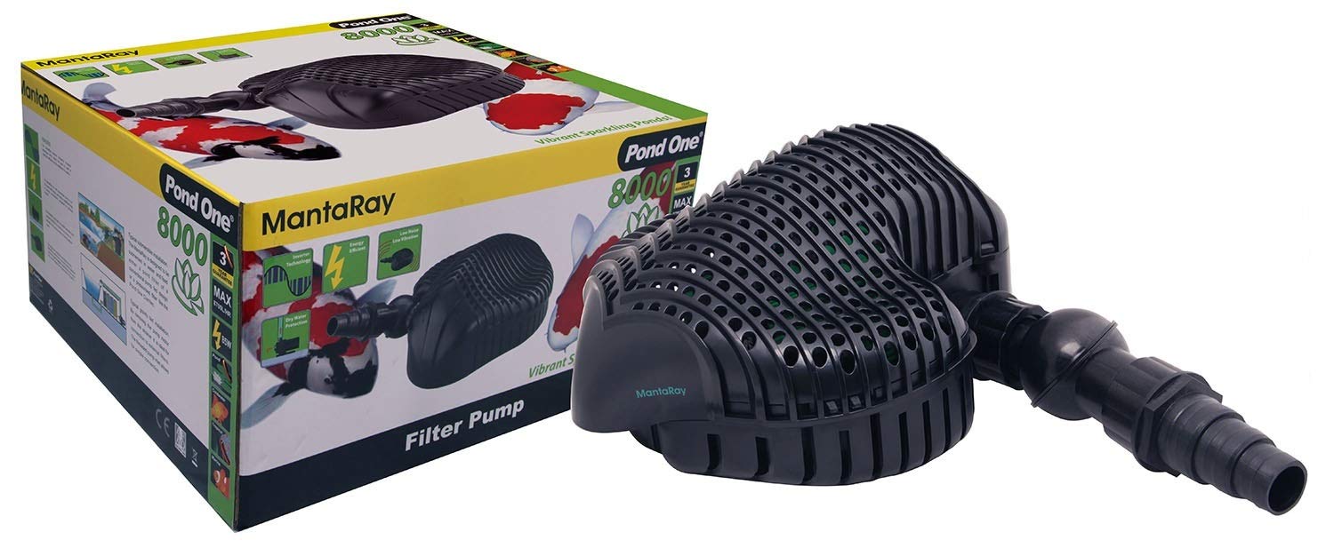 Pond One Mantaray 8000 Filter Pump 8700LH 4.5MH H 10m Cable (8000)
