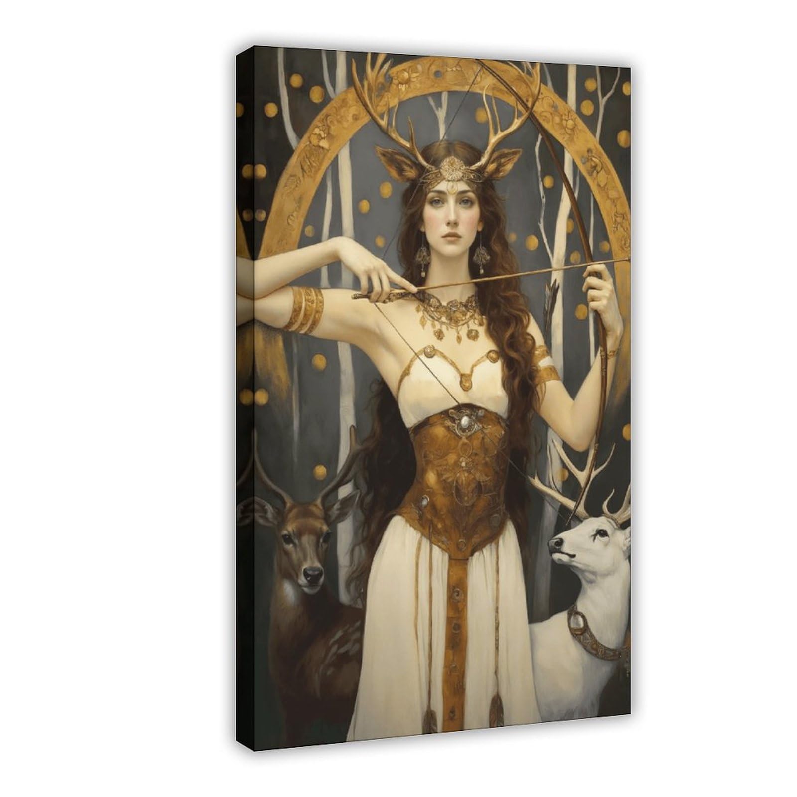 Wjwart Artemis Print, Giclee Art Nouveau Poster Canvas Poster Wall Art Print Picture Paintings 12X18inch(30X45cm)