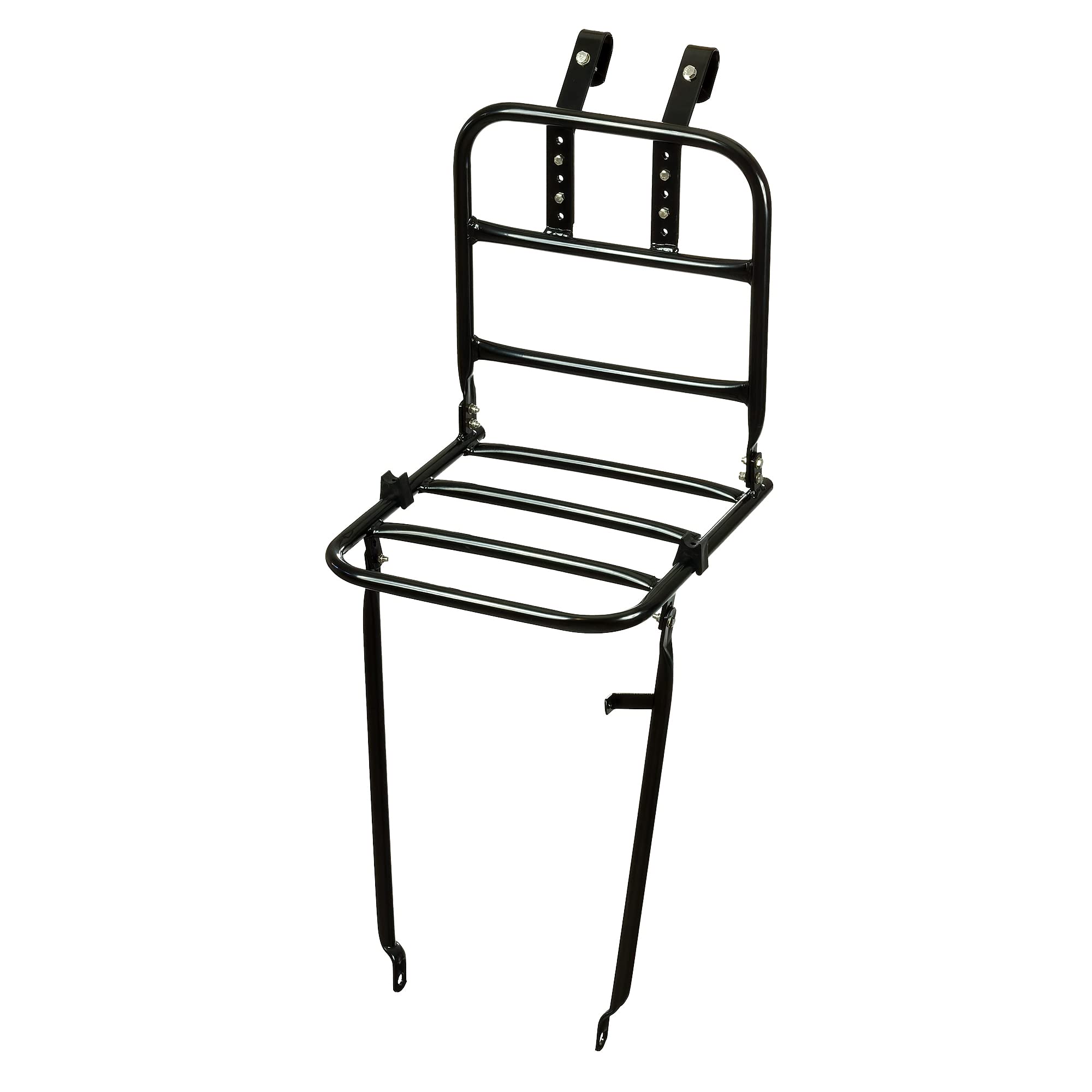 P4B | Portapacchi anteriore con superficie di carico di circa 30 x 30 cm | Portapacchi anteriore per biciclette da 26-28 pollici | Supporto manubrio regolabile | con kit di fissaggio universale
