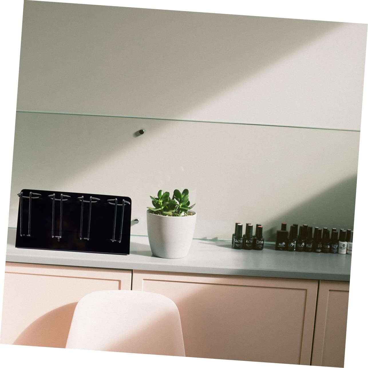 Hair Clipper Storage Rack Multi-Purpose Holder for Trimmers Curling Irons and Brushes for Barbershops and Hair Salons and Design