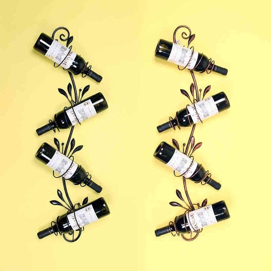 Wine Shelf Wine Holder Bottle Holder Iron Wall-Mounted Wine Rack Wall Shelf Bars Living Rooms Hotels Restaurants Decoration Shelf Storage,Bronze