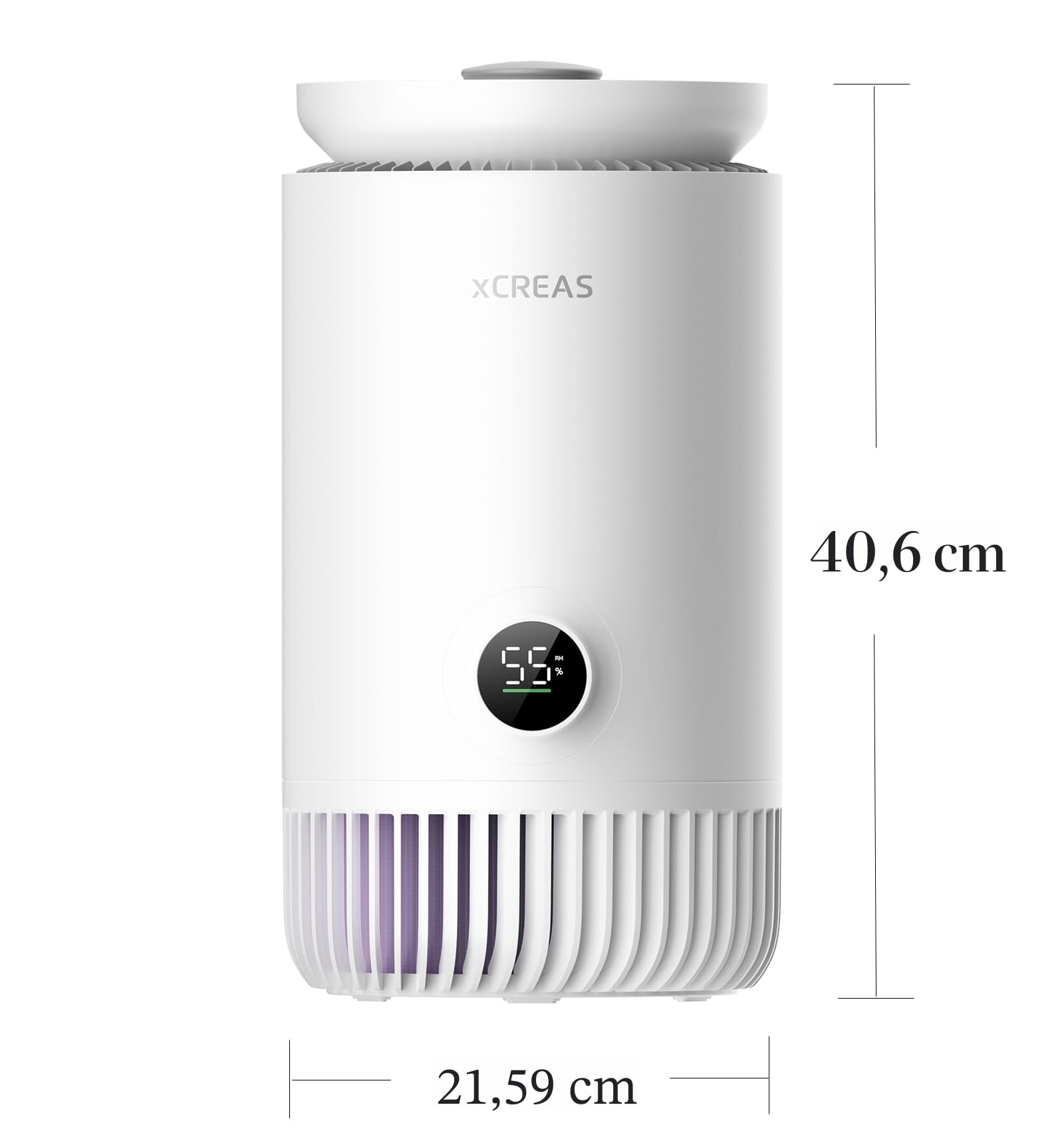 Combo de humidificador y purificador de aire 2 en 1, humidificador evaporativo 2 en 1 y filtro HEPA purificador de aire para dormitorio, relleno superior de tanque de 0.8 galones