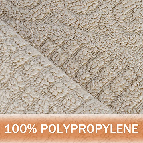 Echaprey Half Round Non-Slip Kitchen Bathroom Toilet Doormat Floor Rug Mat Keeps Your Floors Clean Home Decor (Small, Camel) #TOP3