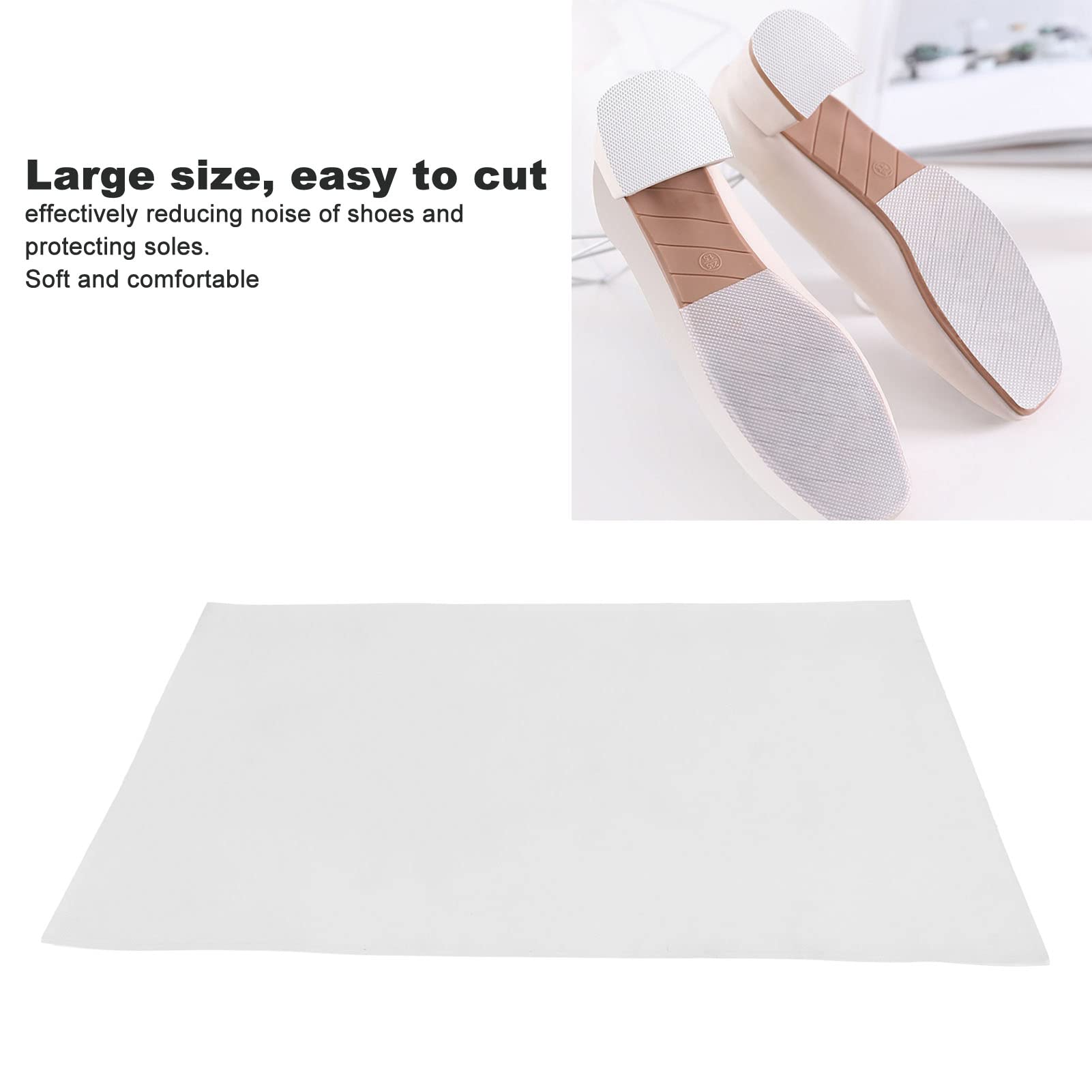Protectores Antideslizantes para Suelas de Zapatos, lámina de Suela de Goma con Textura Antideslizante de 22,2 Pulgadas de Largo y 15 Pulgadas, Plantillas cómodas,