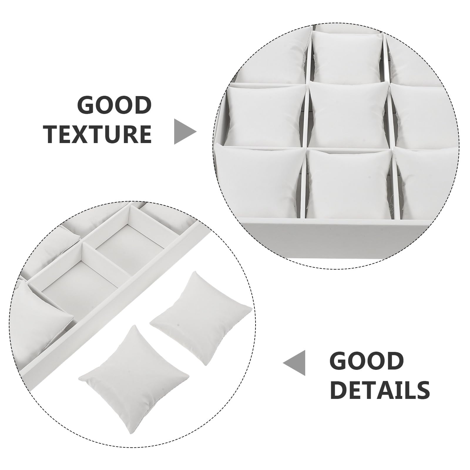 Gatuida Plateau de Rangement Bijoux en Pu avec Coussins Confortables pour Colliers et Bracelets