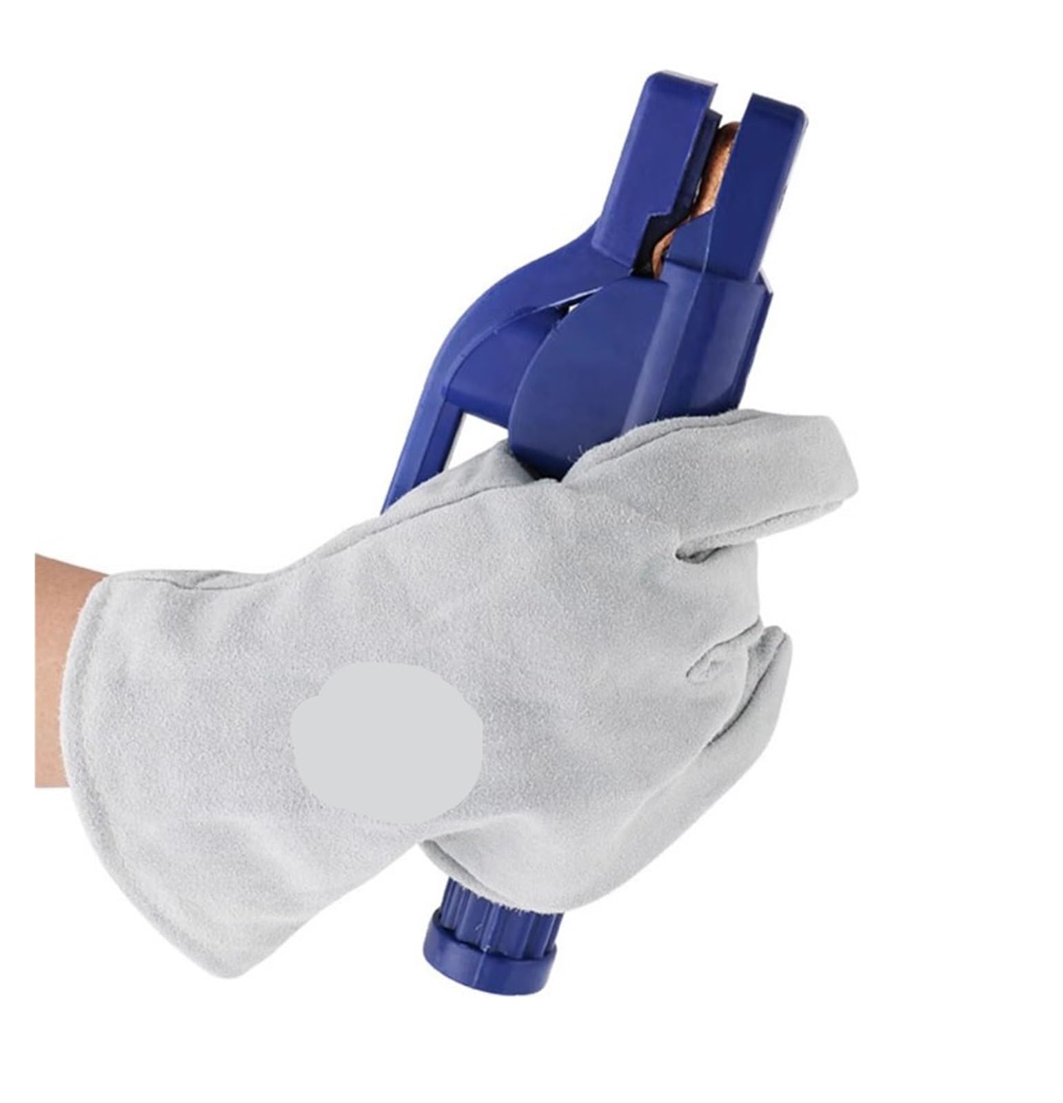 Gants de soudage en Cuir de Vache, Bonne Absorption de la Sueur, résistants à la Chaleur, Gants de soudage TIG, for Soudeur, poêle de cheminée, Gants de Gril de Cuisson(Long Double Layer)