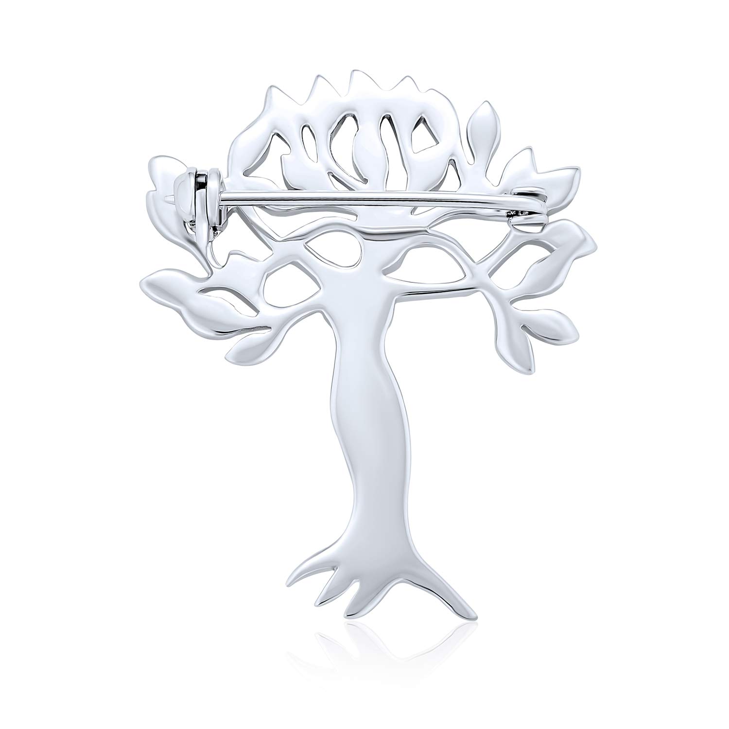 Native American Stil Green Leaves Tree Of Life Göttin Schutz Der Natur Mutter Erde Brosche Pin Western Schmuck Für Frauen .925 Sterling Silber