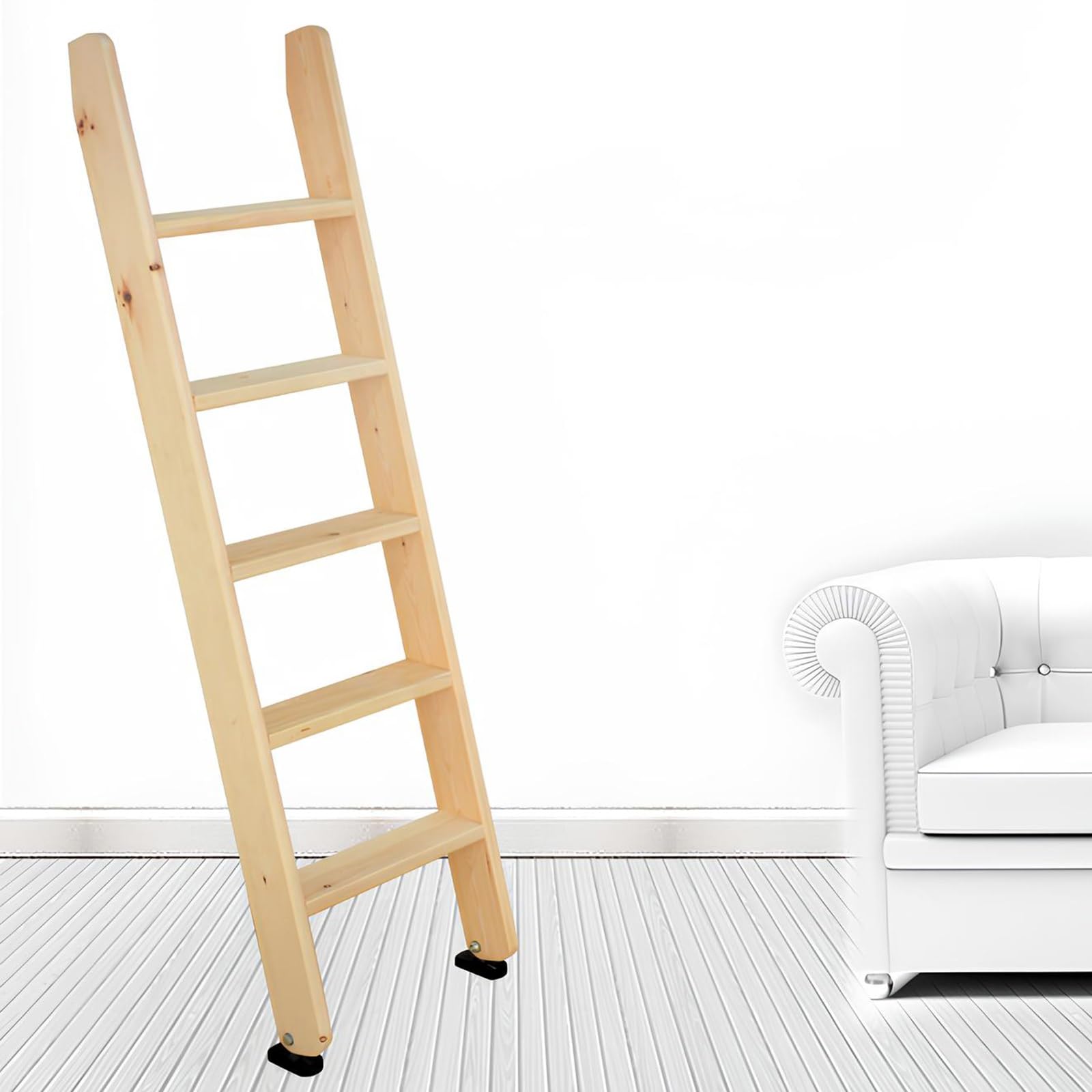 Échelle de lit superposé en bois pour mezzanine et petits espaces