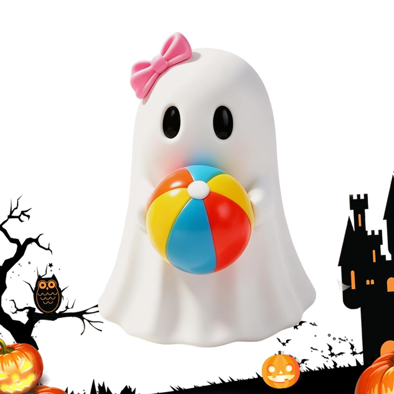 Figurine fantôme pour fête de piscine et décoration de jardin d'Halloween