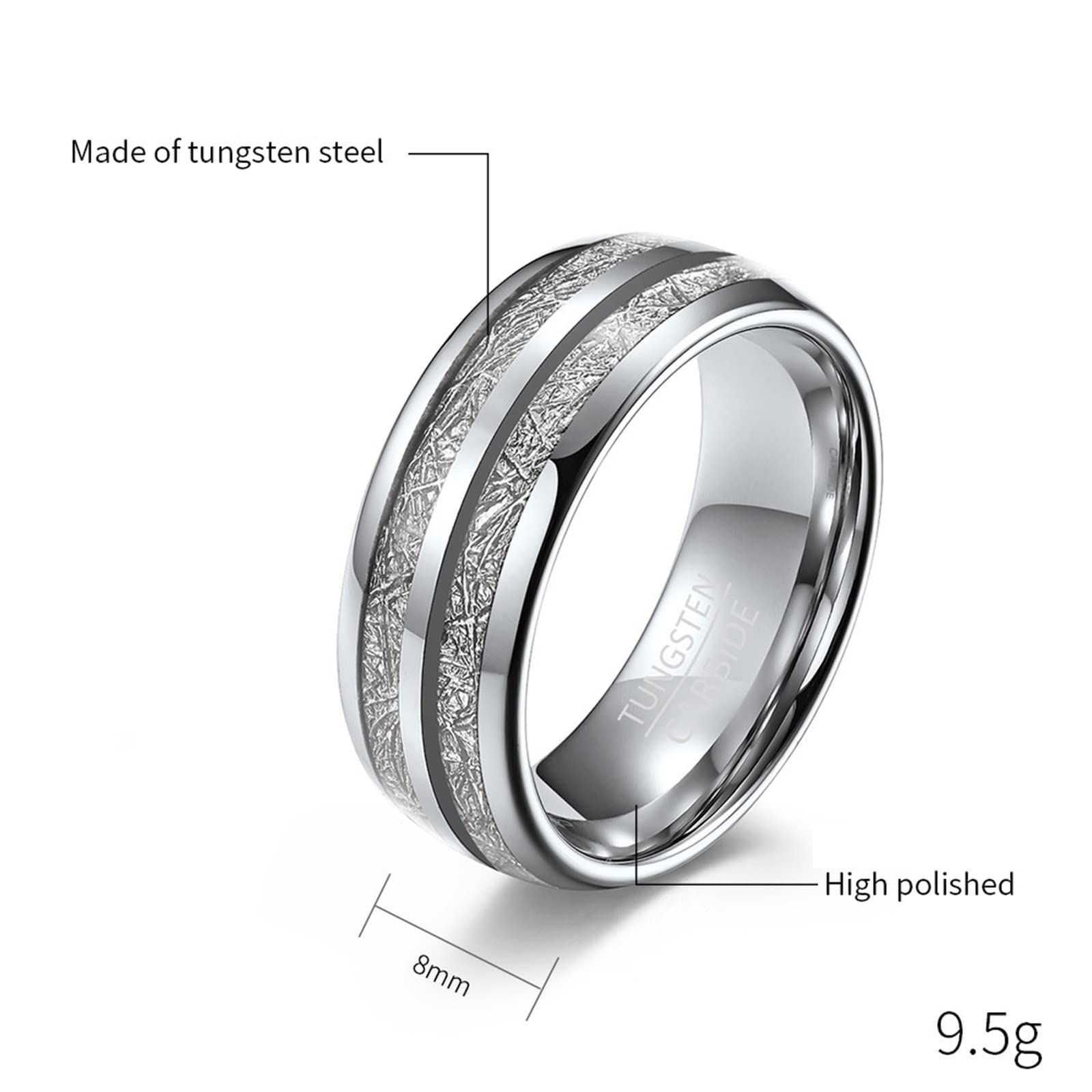 Pasujące naszyjniki dla chłopaka i dziewczyny, naszyjnik dla chłopaka, dziewczyny, naszyjnik z wolframu, 6 mm, 8 mm, srebrny pierścionek, wkładka metalowa, prezenty dla par