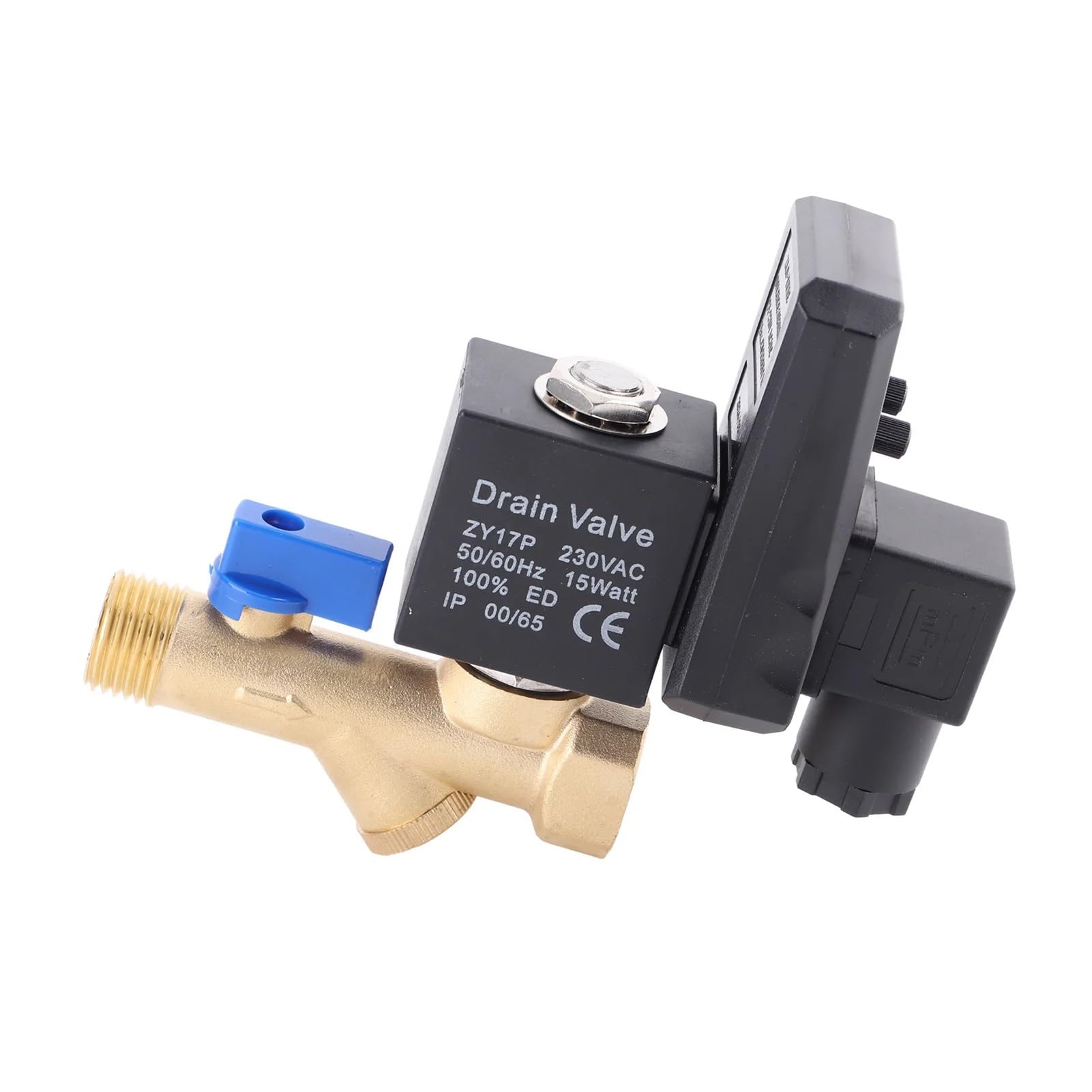 Válvula de drenaje electrónica automática temporizada G1/2 DN15 for gestión de condensado de compresor de aire, 230 V CA/110 V CA(110V)