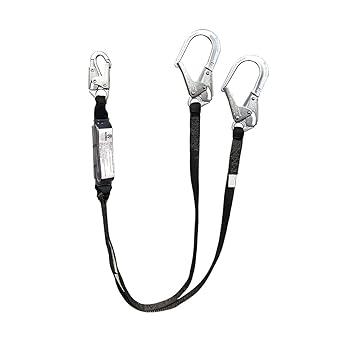 Safewaze FS88666-HW PRO 6' Dual-Leg Heavyweight Absorbing Lanyard w/Rebar Hooks