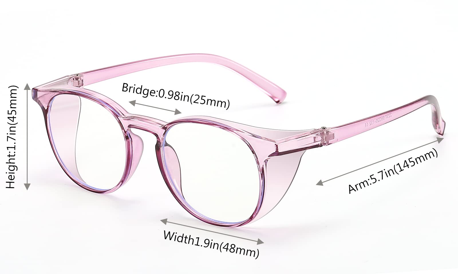 Lunettes de sécurité anti-buée, élégantes, protection UV, anti-rayures pour femme, pour l'école, le travail en plein air