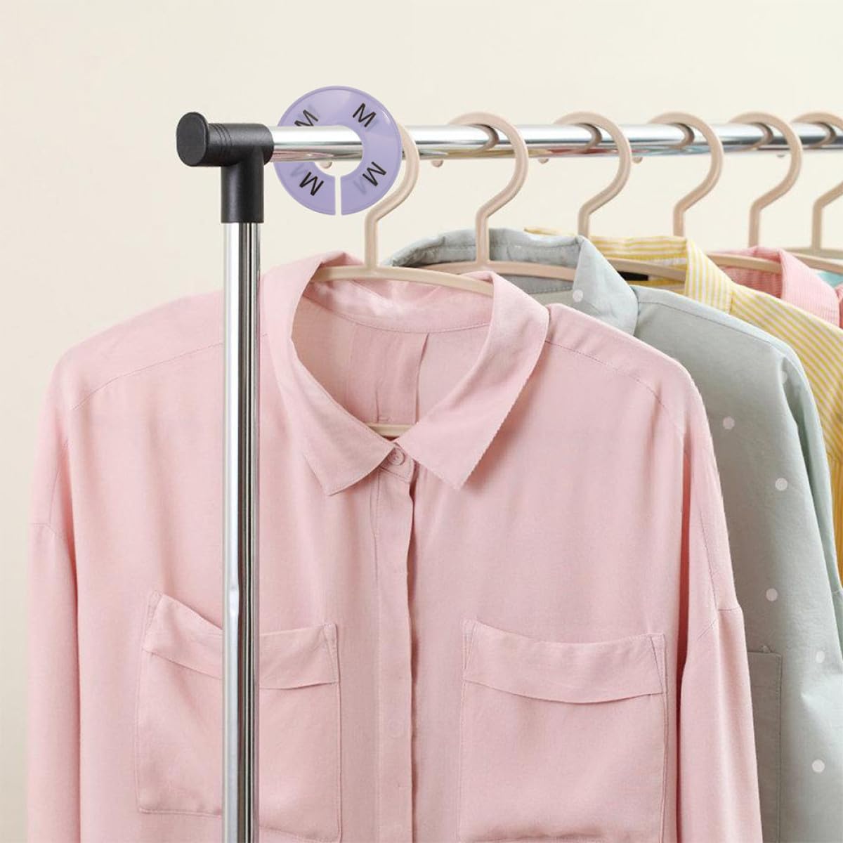 IMIKEYA Divisores de Armario Identificación de Tallas Fácil y Práctico para Colgar Ropa de Plástico , 60 Piezas , Organizadores de Ropa para Hogar y Tiendas