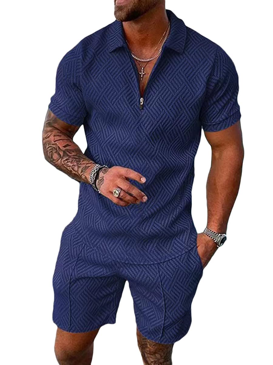 Ensemble Sport Homme 2 Pièces (Short + T-Shirt) - Grande Taille, Matière Respirante, Pour Fitness, Running, Loisirs