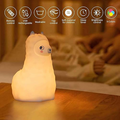 Miniatura 3 de Baby Bear Night Light Up Toddler Bed Rooms, Nursery Sleep Aid for Kid LED Light Color Changing Dimmable &Timer Bedside Night Lamp for Breastfeeding