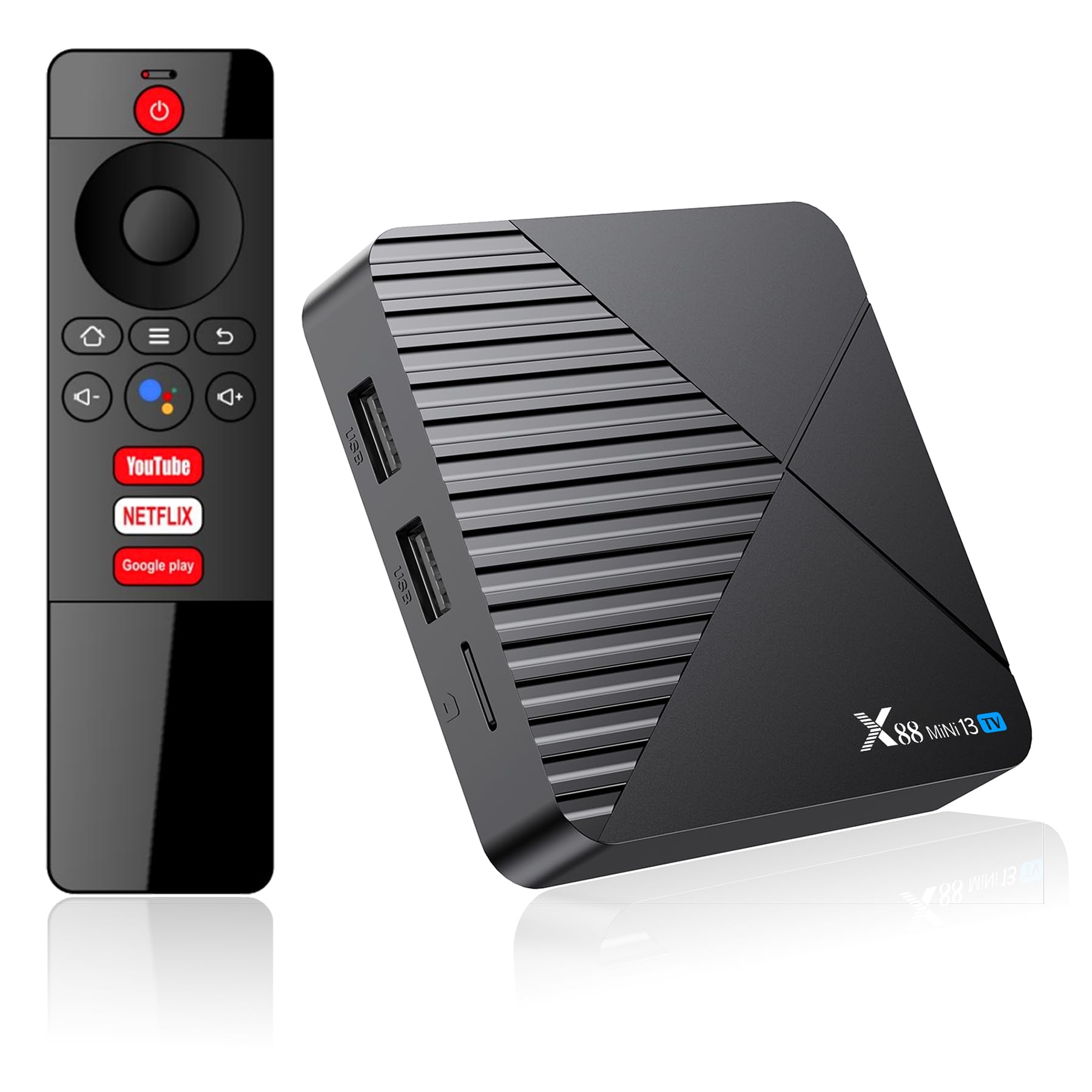 Android TV Box 13.0, 8K Android Smart TV Box with Voice Remote 4GB