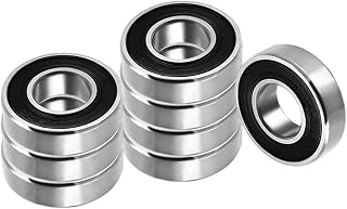 Kozelo 8pcs Deep Groove Ball Bearings - [10mm x 22mm x 6mm] High Carbon Steel Balls for Pulleys Casters Transmission Components Use, Double Shield