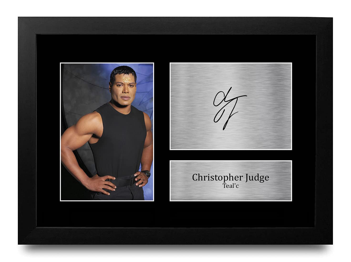 Christopher Judge Stargate SG-1 A4 Encadré Photo Autographe Signé Cadeau
