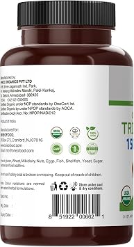 Brieofood Organic Triphala 1500mg, 45 Servings, Vegetarian, Gluten Free, 90 Vegetarian Tablets