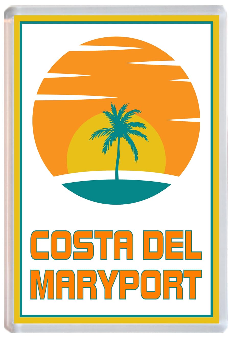 Baked Bean Store Multicolor Costa Del Maryport - Jumbo Fridge Magnet 96 X 67Mm