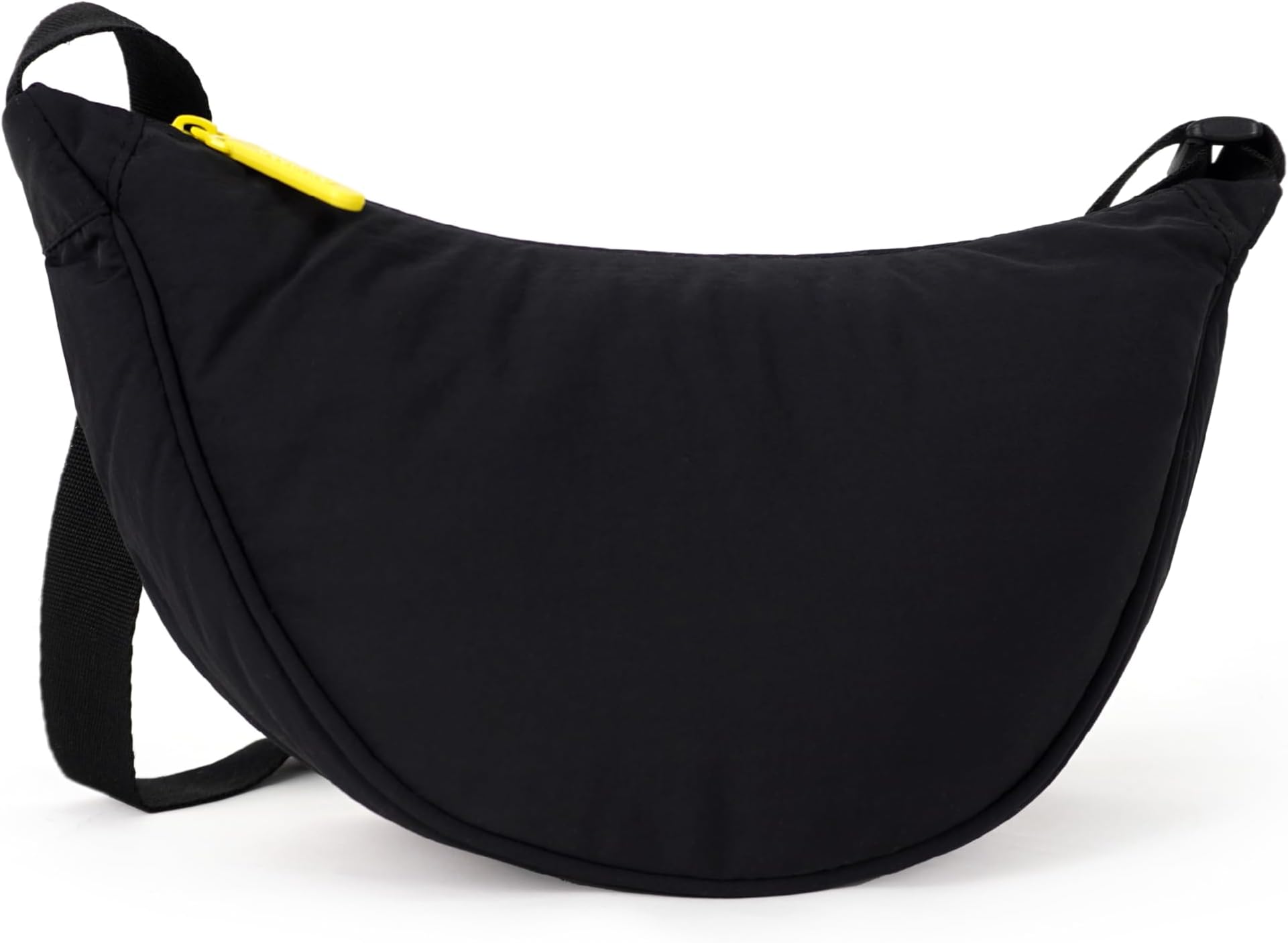 - Crossbody Bags for Women and Men - Slim & Stylish, Luxury Nylon Fabric, Branded Zippers - Small Side Half Moon Sling Bag & Waist Bag, Unisex Chest Bag (Black, Half Moon Sling)