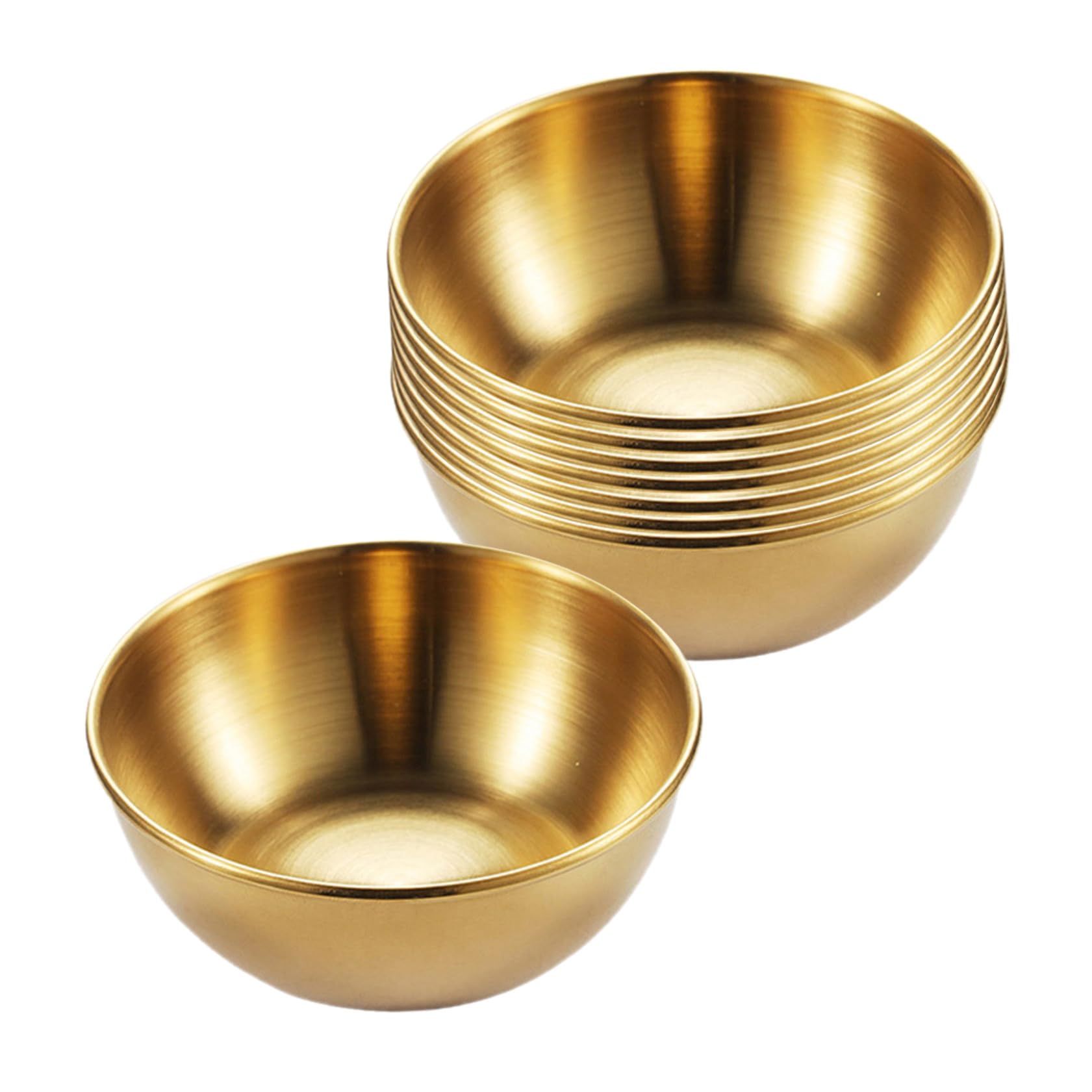 Bols à sauce en acier inoxydable doré Gadpiparty | Lot de 8 coupelles à trempette pour la table
