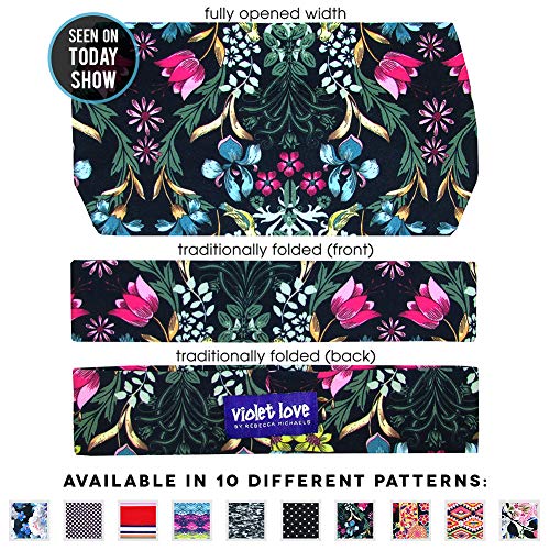 Violet Love Womens Yoga Headbands - Star Signs Fashion Print Pattern Couture Headband, Best Non-Slip Sport Headbands for Women, Girls, Men, Walking, Exercise, Running, Gym, Sports, Athletics - Gemini