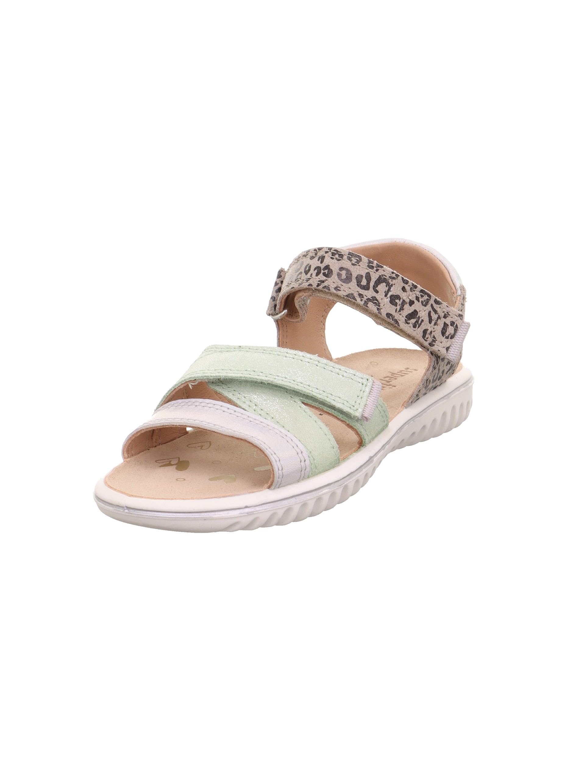 Superfit Sparkle Sandals, Light Green/Beige 7500, 37 EU