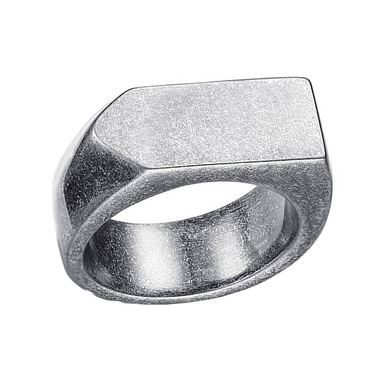 Customize Rings for Men Stainless Steel Ring Men,9MM with Rectangle Arrow Ring for Men Antique Silver Men Engagement Ring