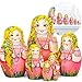 AEVVV Pink Nesting Dolls Set 7 pcs - Unique Russian Matryoshka Dolls - Cute Russian Dolls