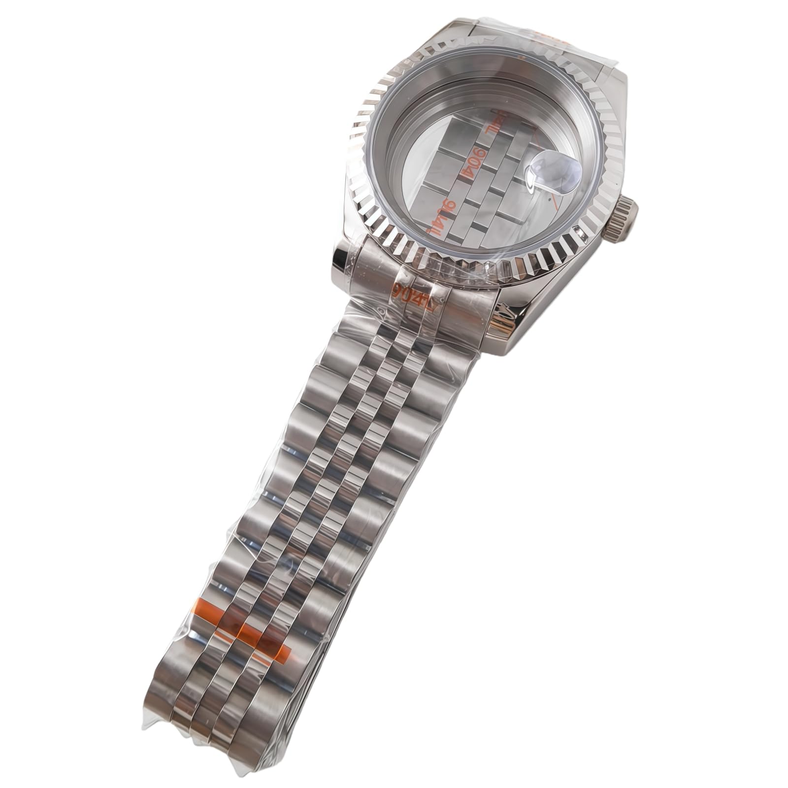 Ersatz Uhrengehäuse Set 36mm 39mm Geriffelte Lünette Saphirglas Sichtboden Massiv NH35 NH36 NH34 Kompatibel für Rolex Datejust/Oyster Perpetual-5 39MM