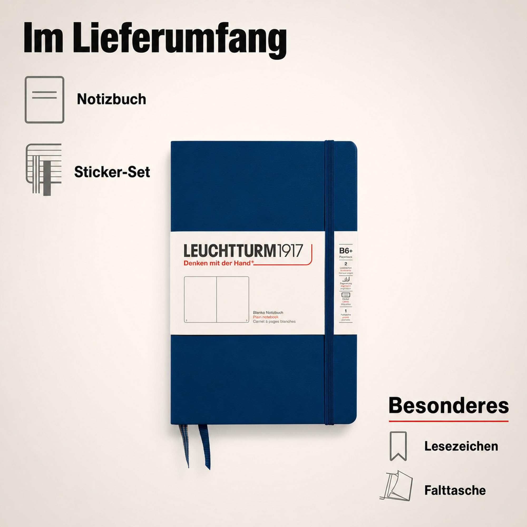 Amazon.com : LEUCHTTURM1917 - Notebook Hardcover Paperback B6+