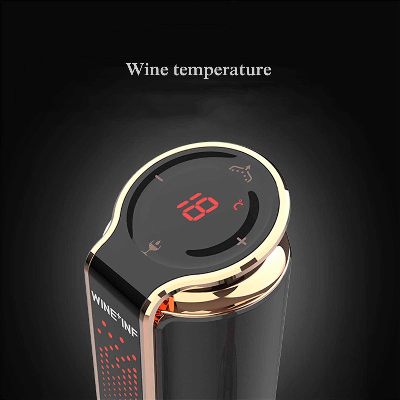 Aérateur de vin électrique à pompe – Bec verseur automatique avec écran LCD One-Touch – Décanteur de vin instantané portable