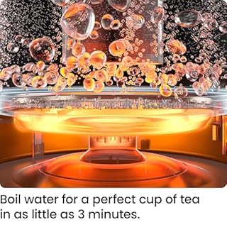 Chefman Electric Kettle with Tea Infuser, Compact 1L (4 Cups), 1500W, Removable Lid for Easy Cleaning, Boil-Dry Protection, Stainless Steel Filter, BPA Free, Auto Shut Off, Small Electric Tea Kettle