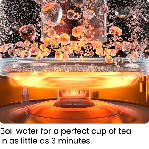 Chefman Electric Kettle with Tea Infuser, Compact 1L (4 Cups), 1500W, Removable Lid for Easy Cleaning, Boil-Dry Protection, Stainless Steel Filter, BPA Free, Auto Shut Off, Small Electric Tea Kettle by Chefman - Used condition - Image 2